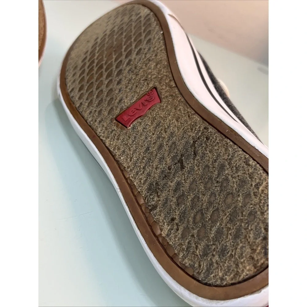 Levis Boat Shoes‎ Men's 10.5 Gray Canvas Casual Deck Sneakers